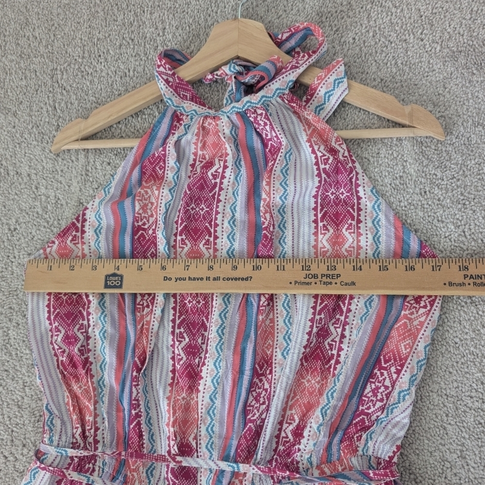 NEW Savanna Jane Women's Plus Size 1X Boho Jumpsuit Playsuit Colorful Halter - Picture 8 of 12